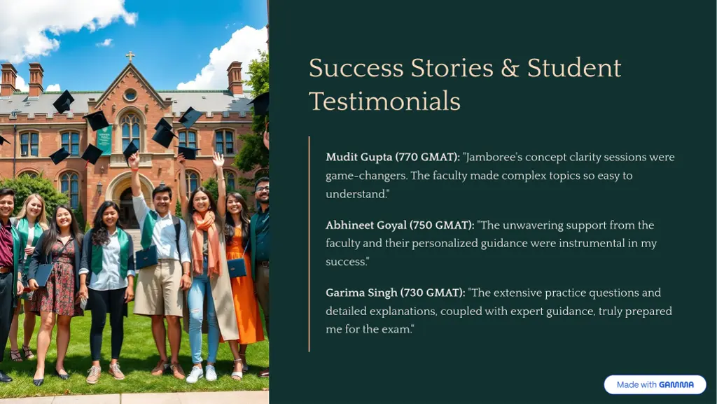 success stories student testimonials