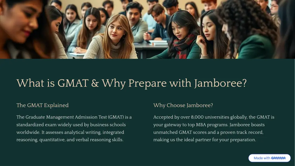 what is gmat why prepare with jamboree