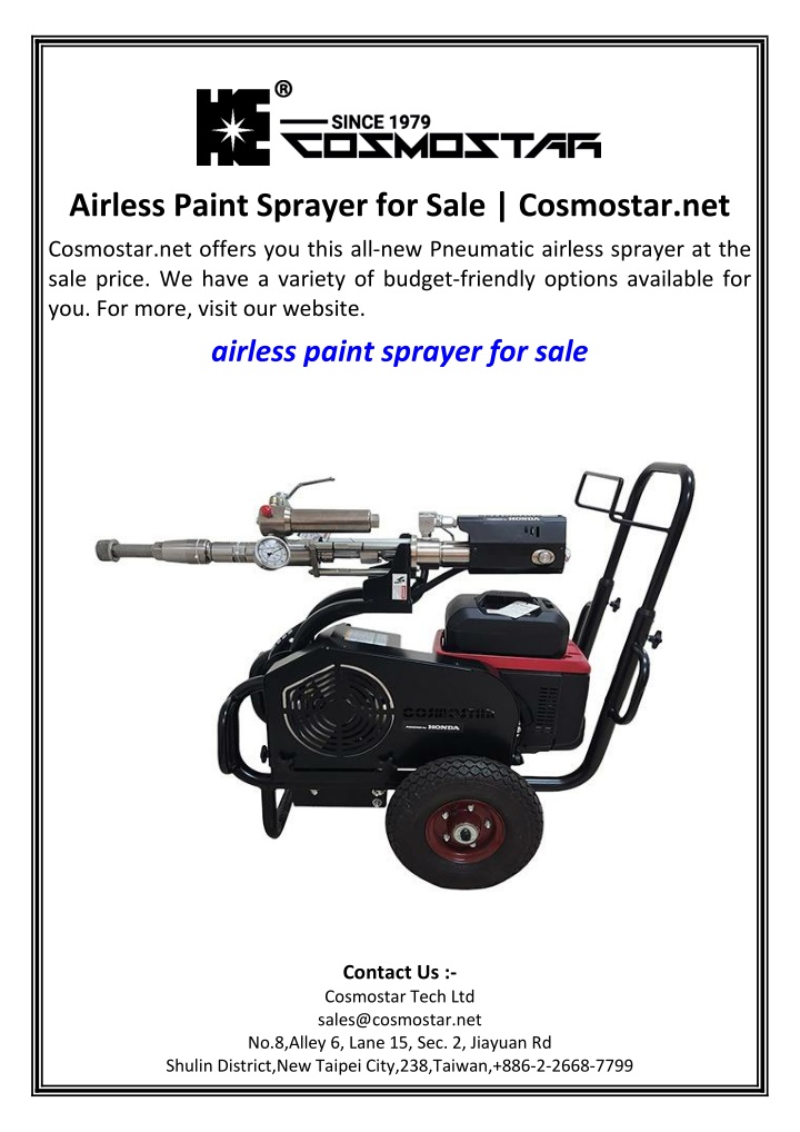airless paint sprayer for sale cosmostar net