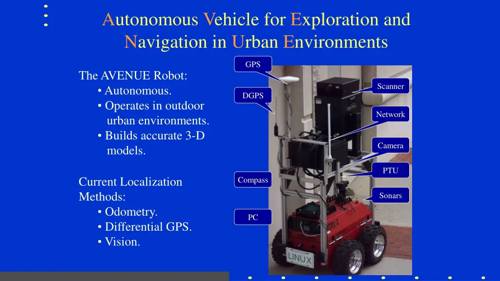 autonomous vehicle for exploration and navigation