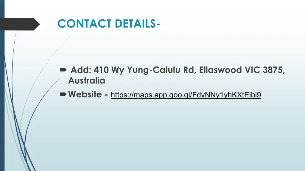 contact details