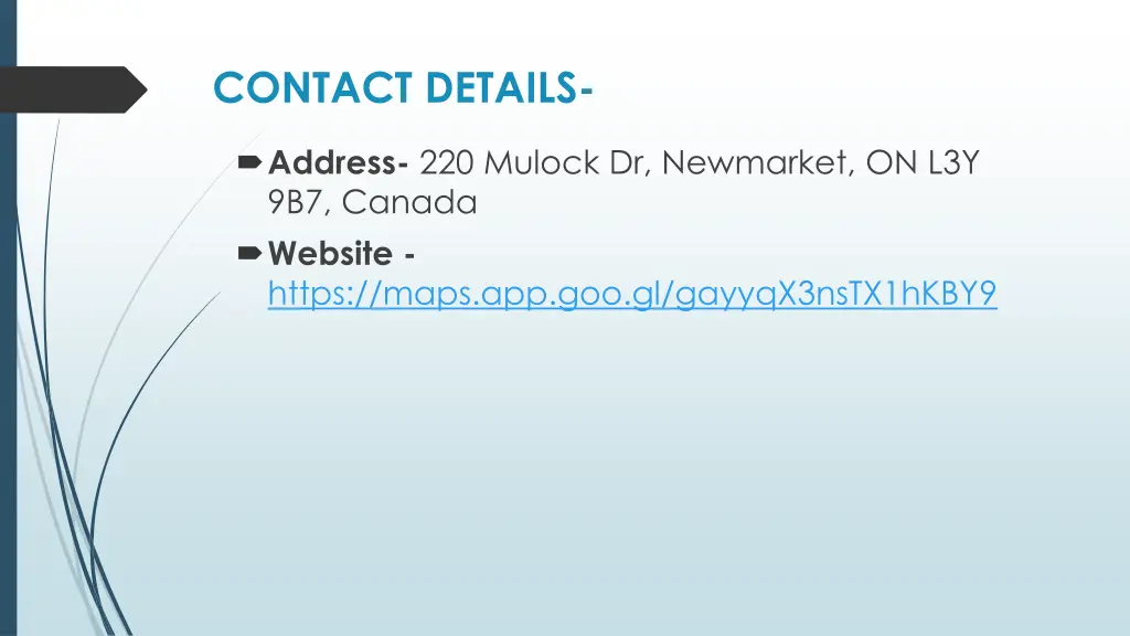 contact details