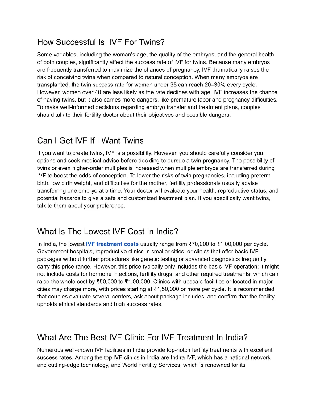 how successful is ivf for twins