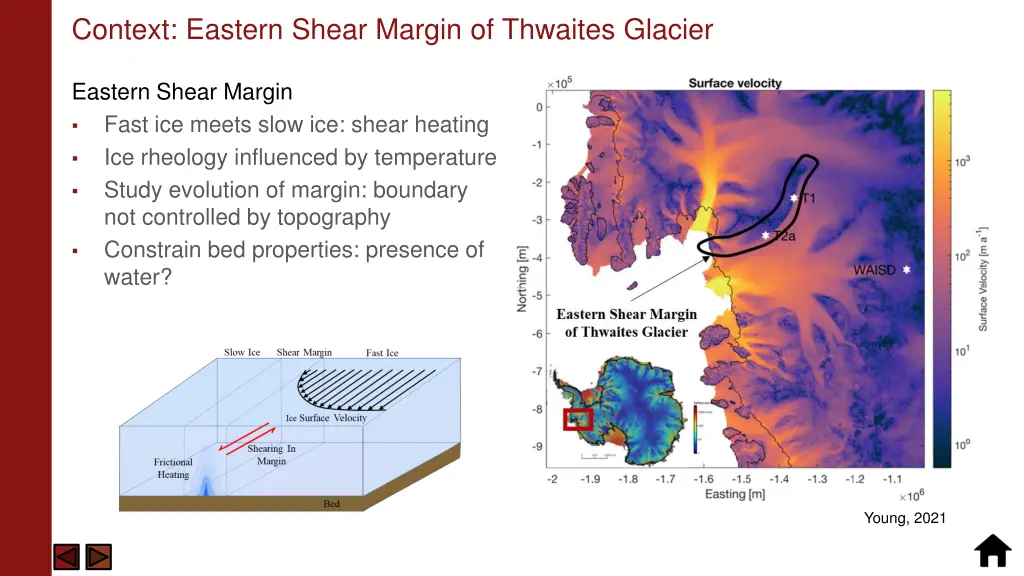 context eastern shear margin of thwaites glacier