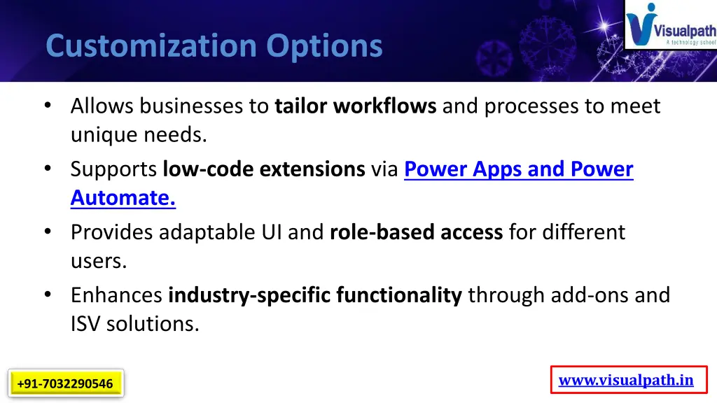 customization options