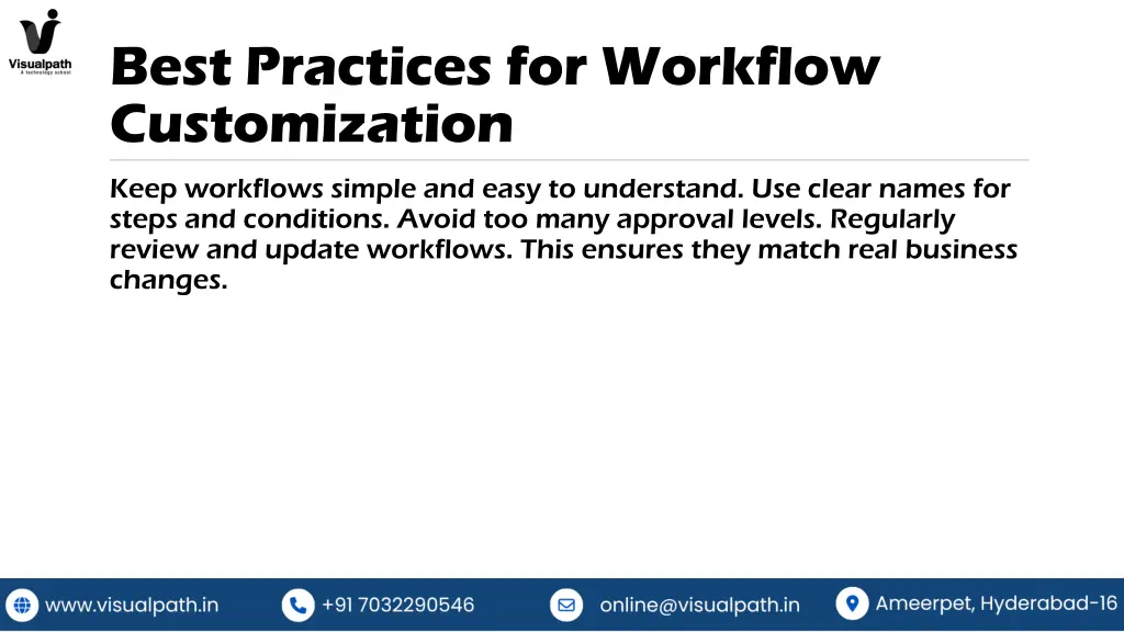 best practices for workflow customization