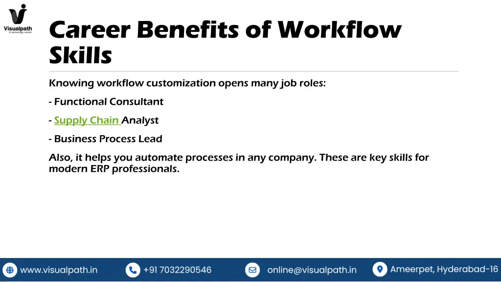 career benefits of workflow skills