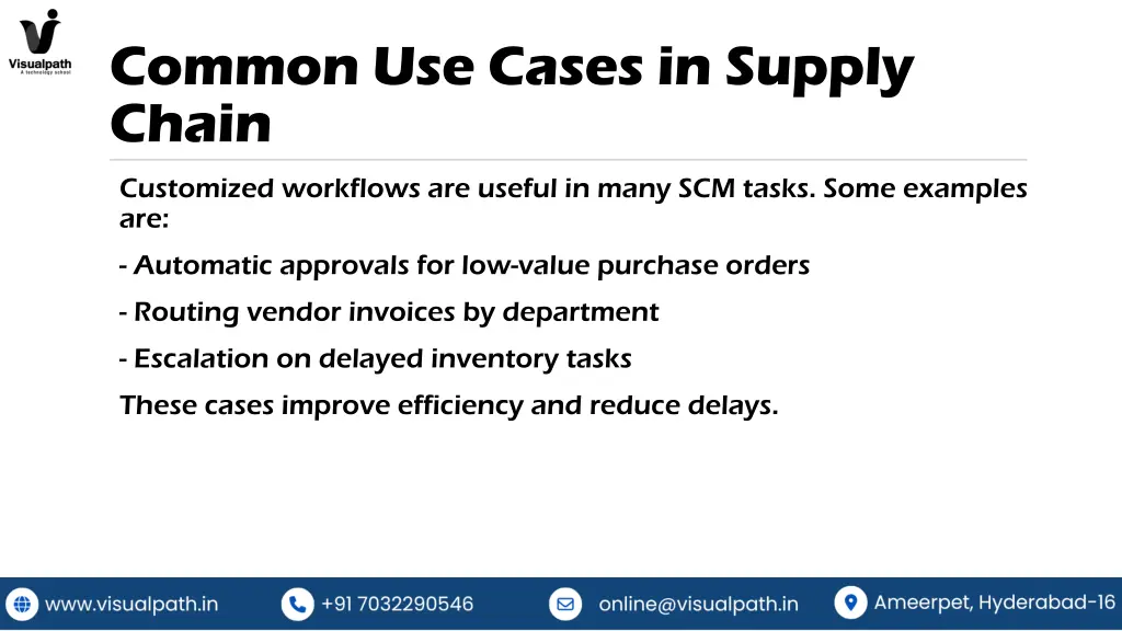 common use cases in supply chain