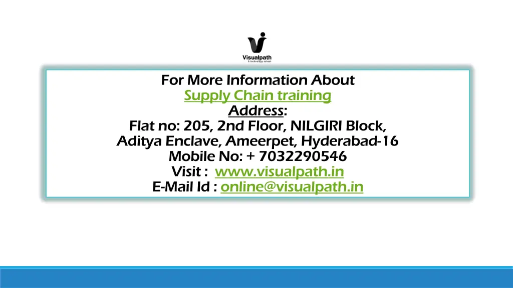 for more information about supply chain training