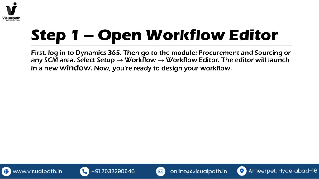 step 1 open workflow editor