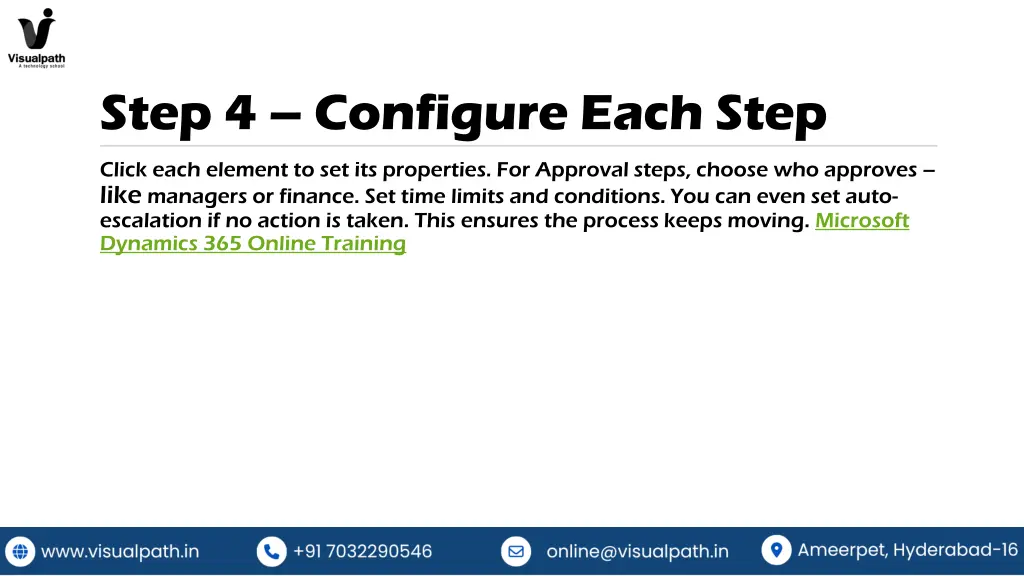 step 4 configure each step