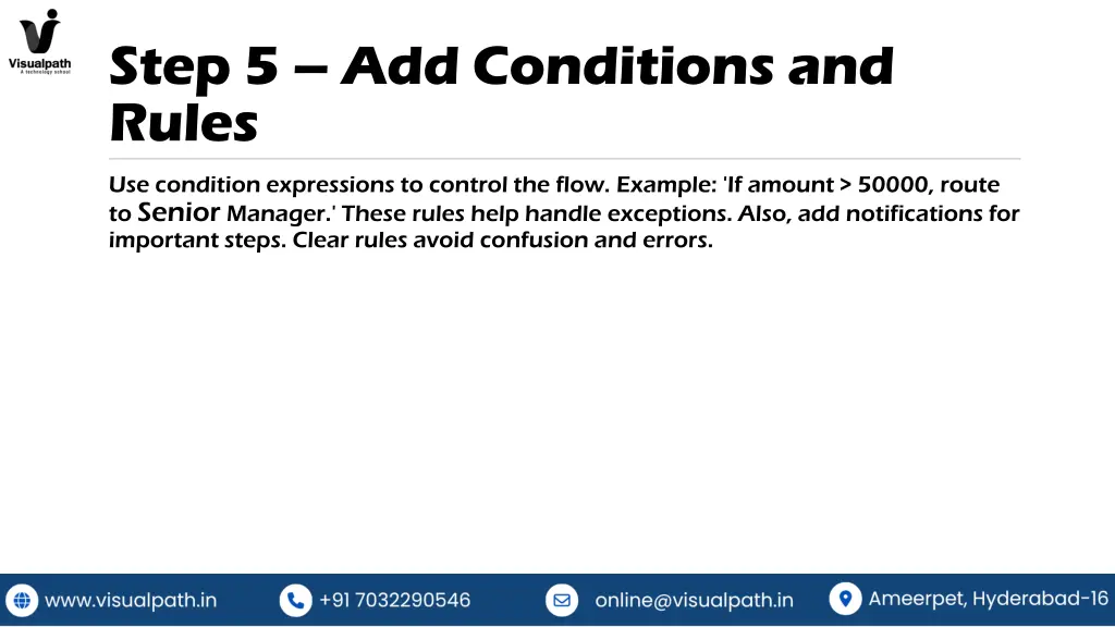 step 5 add conditions and rules