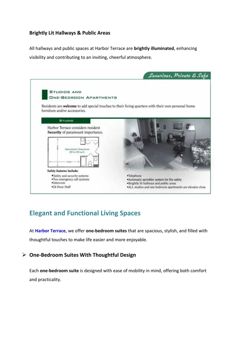 brightly lit hallways public areas