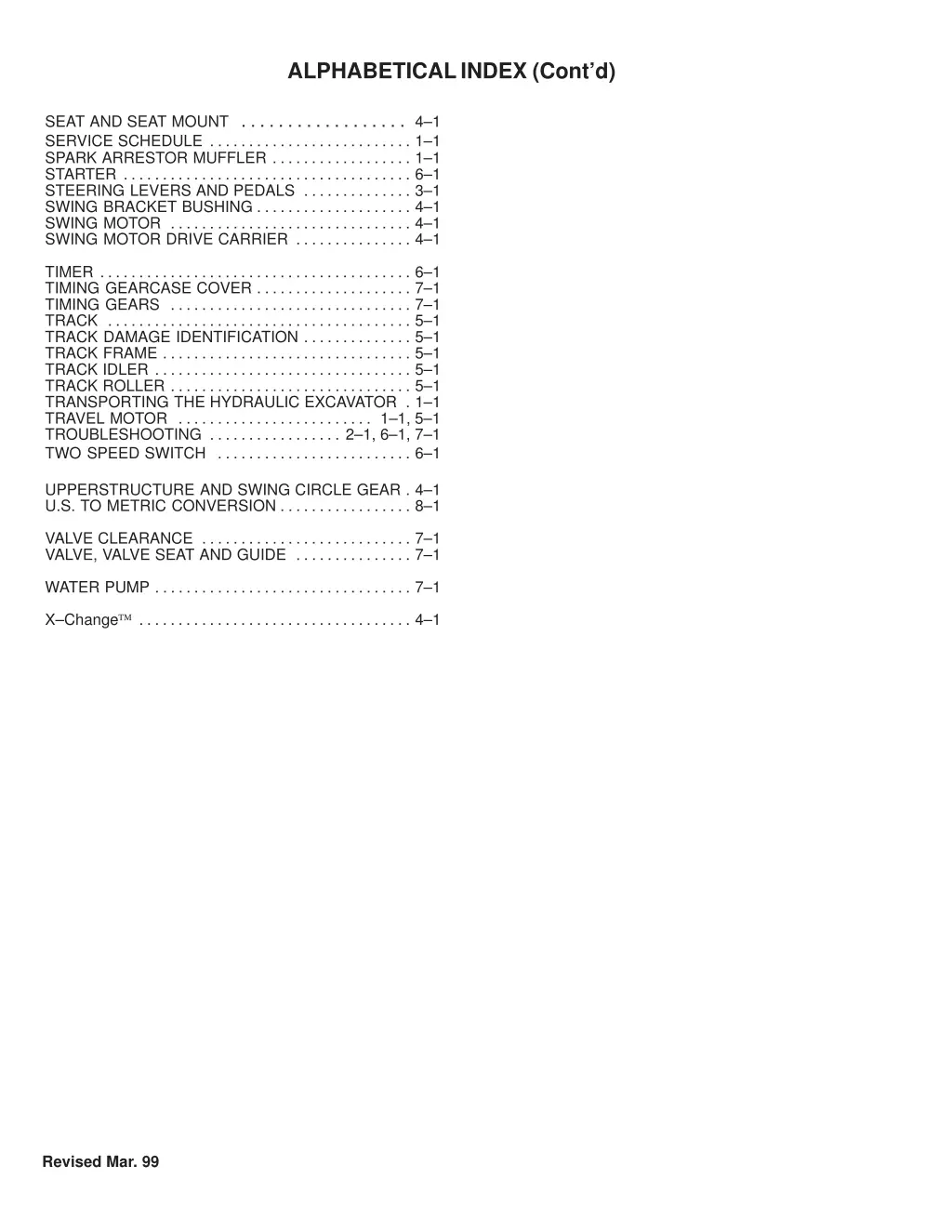 alphabetical index cont d