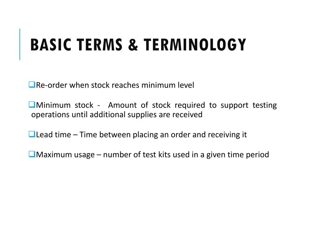 basic terms terminology