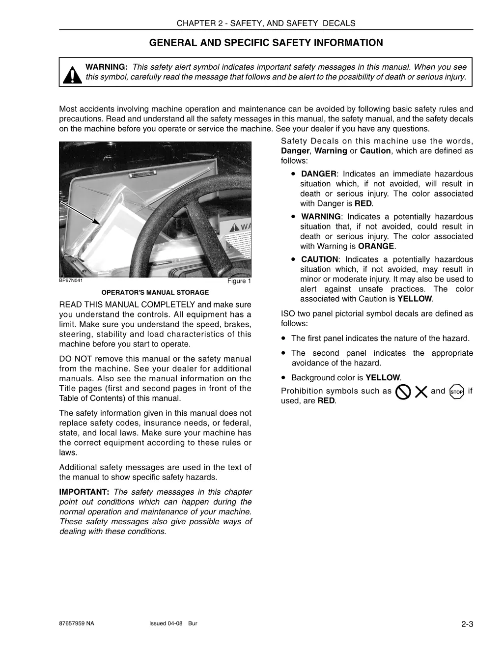 chapter 2 safety and safety decals 1