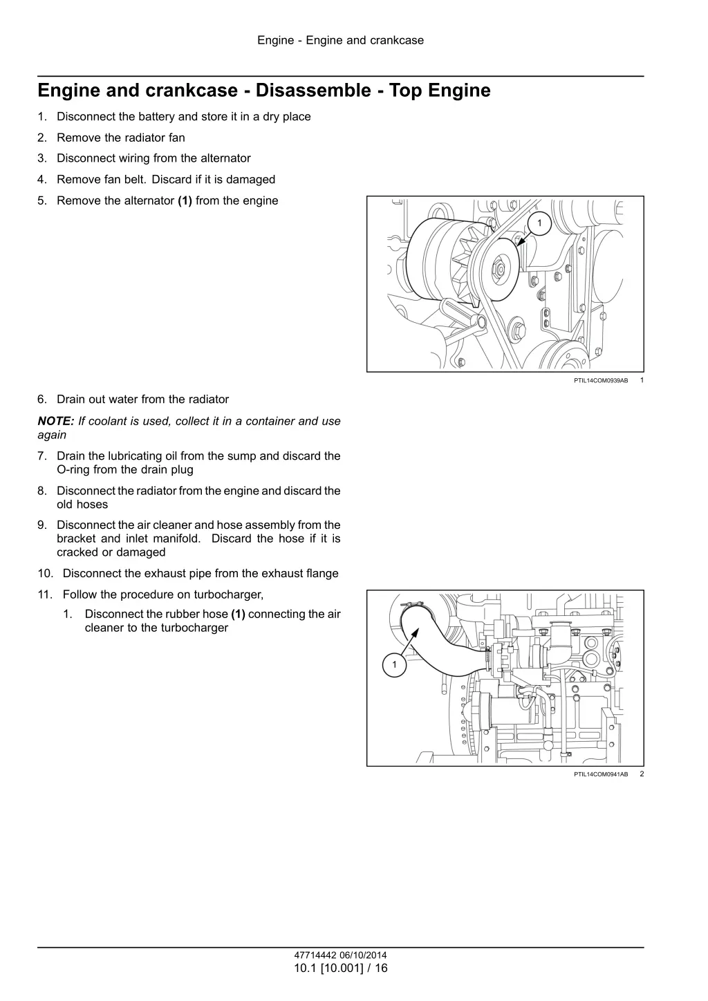 engine engine and crankcase