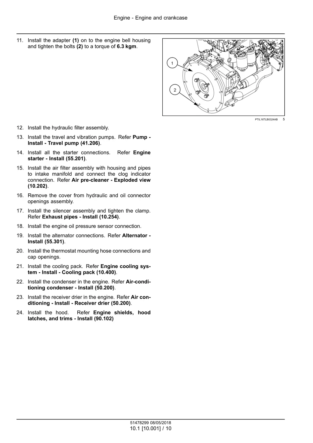 engine engine and crankcase 7