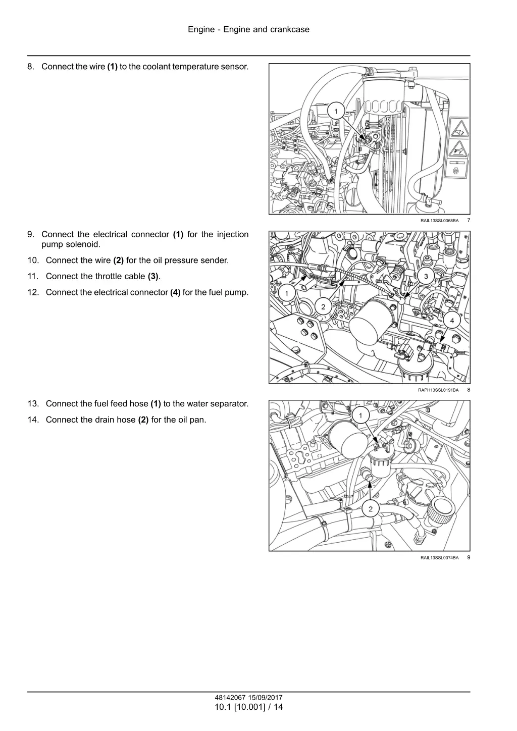 engine engine and crankcase 10