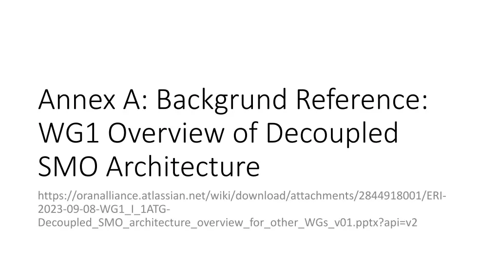 annex a backgrund reference wg1 overview