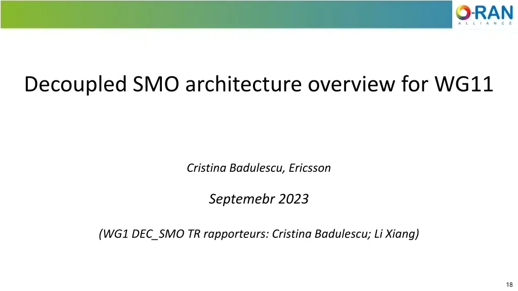 decoupled smo architecture overview for wg11