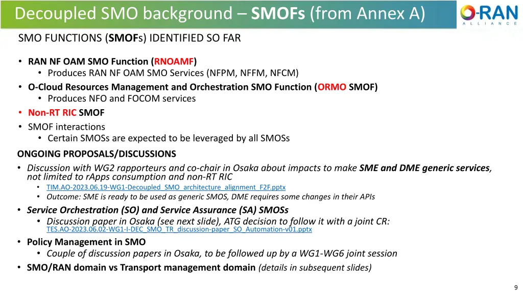 decoupled smo background smofs from annex a