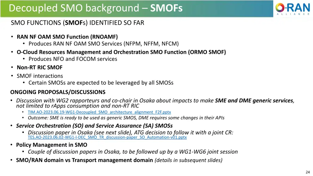 decoupled smo background smofs