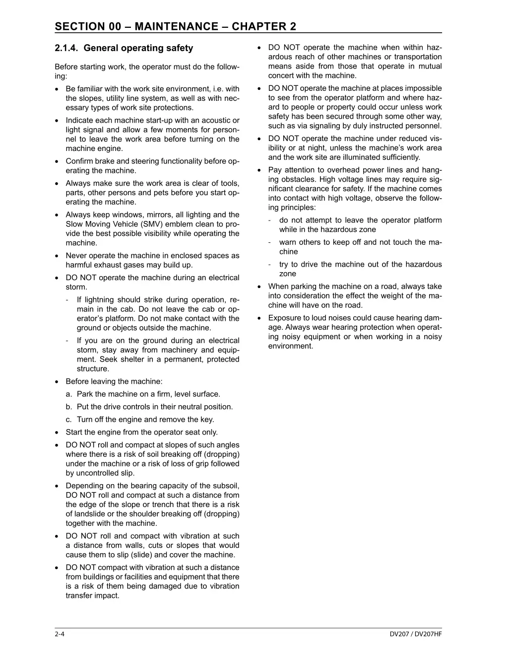 section 00 maintenance chapter 2 1