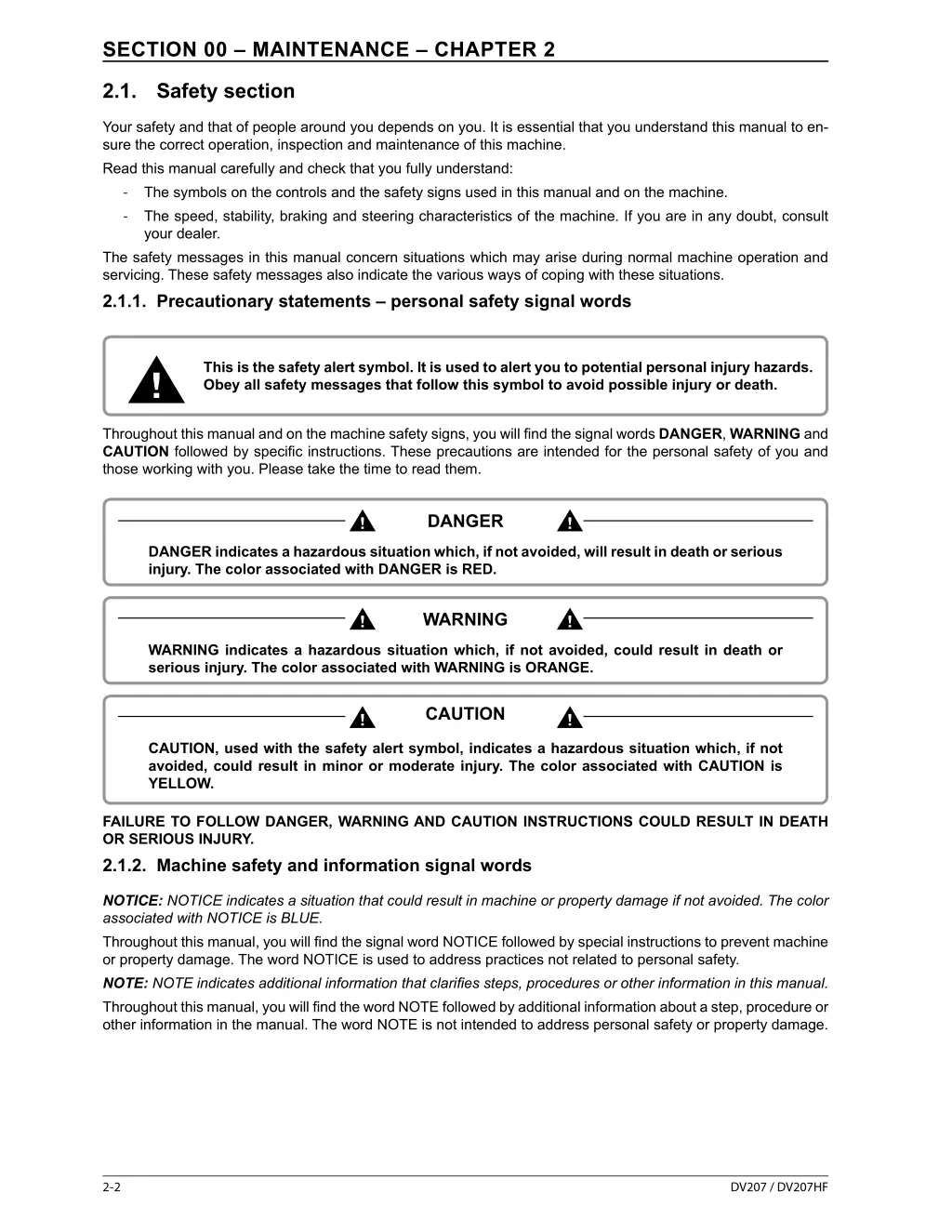 section 00 maintenance chapter 2