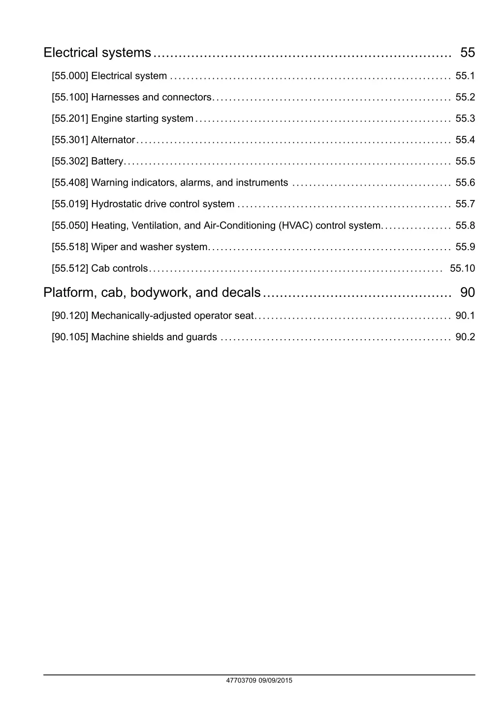 electrical systems 55