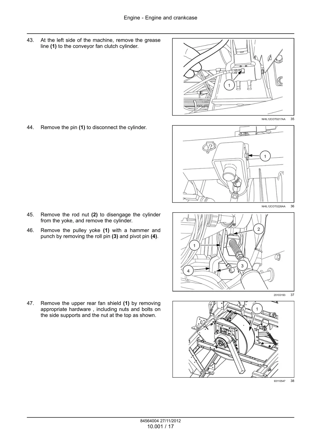 engine engine and crankcase 14