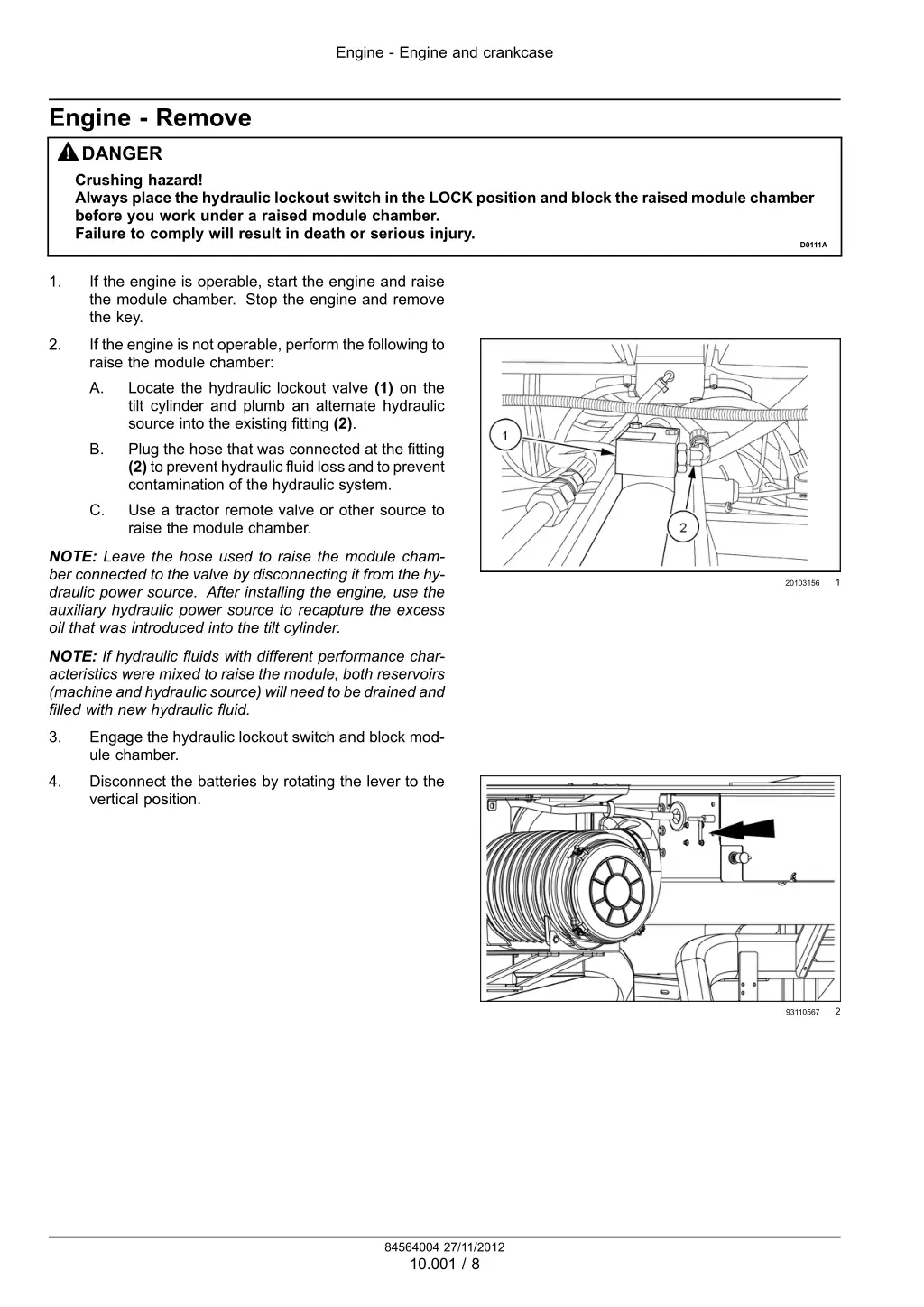 engine engine and crankcase 5