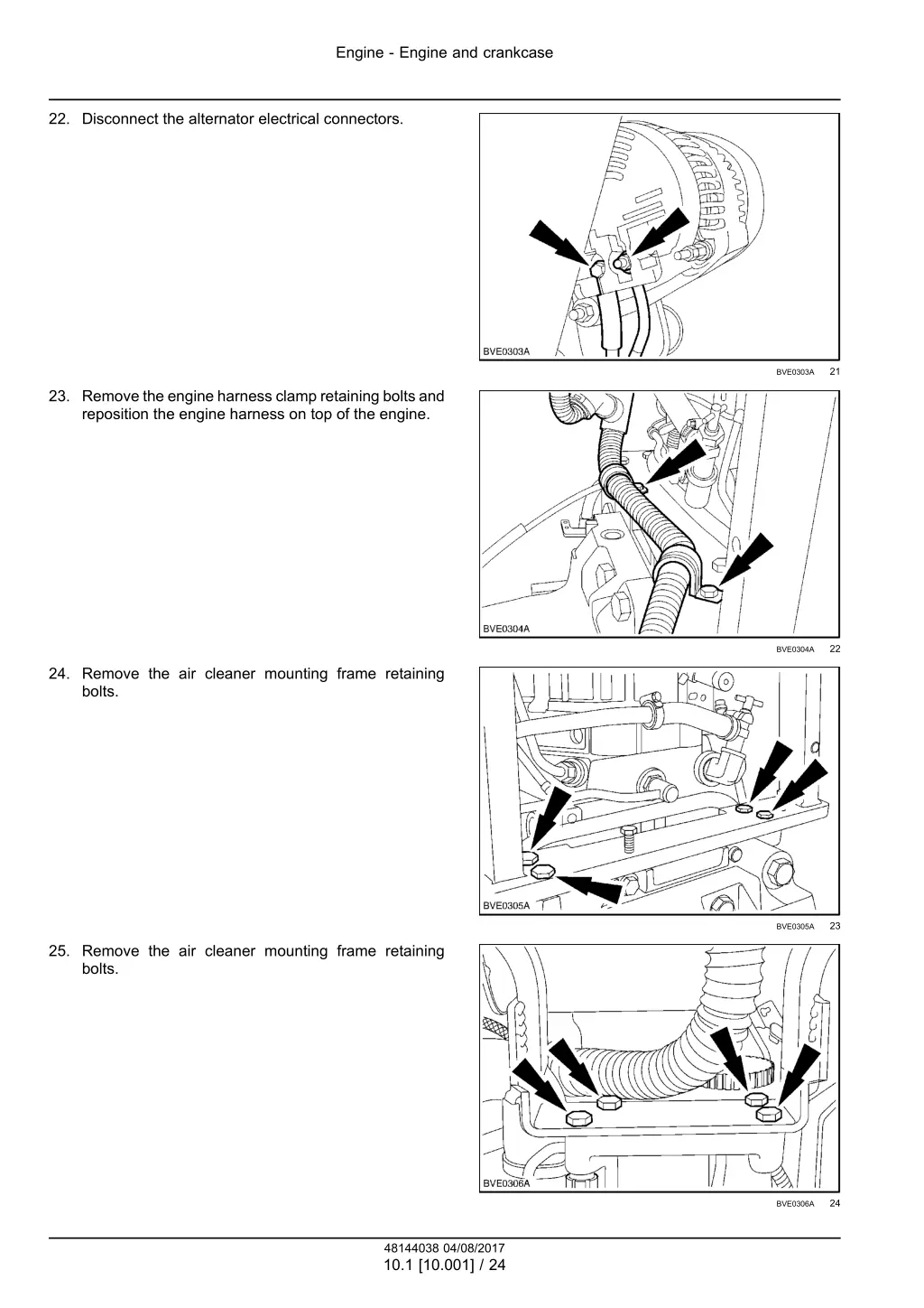 engine engine and crankcase 6