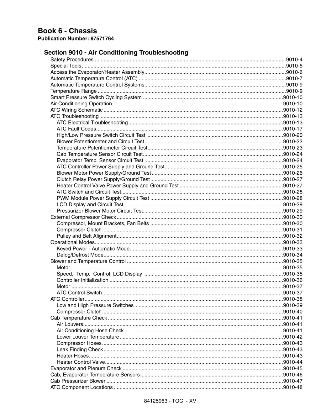 book 6 chassis publication number 87571764