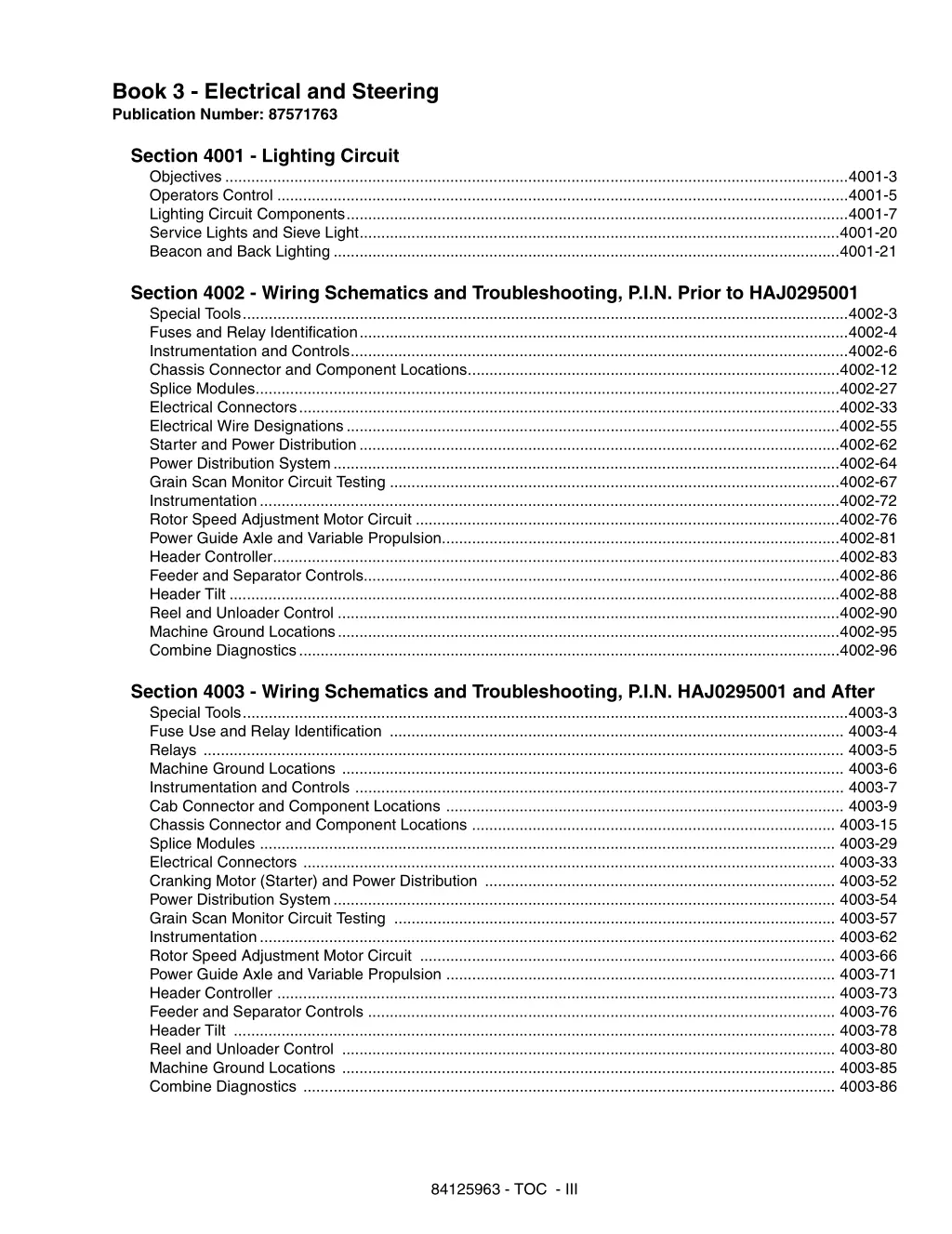 book 3 electrical and steering publication number