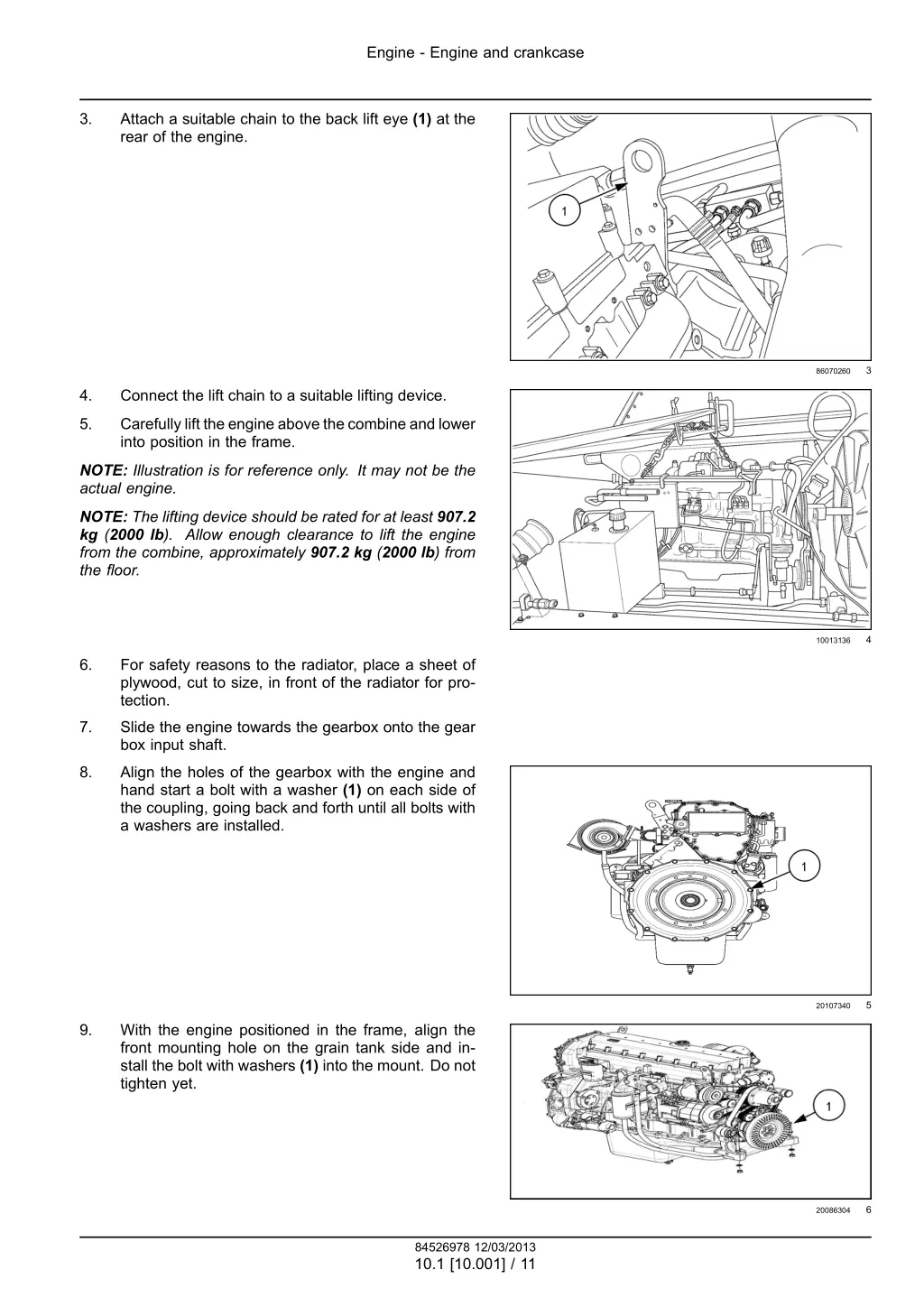 engine engine and crankcase 3