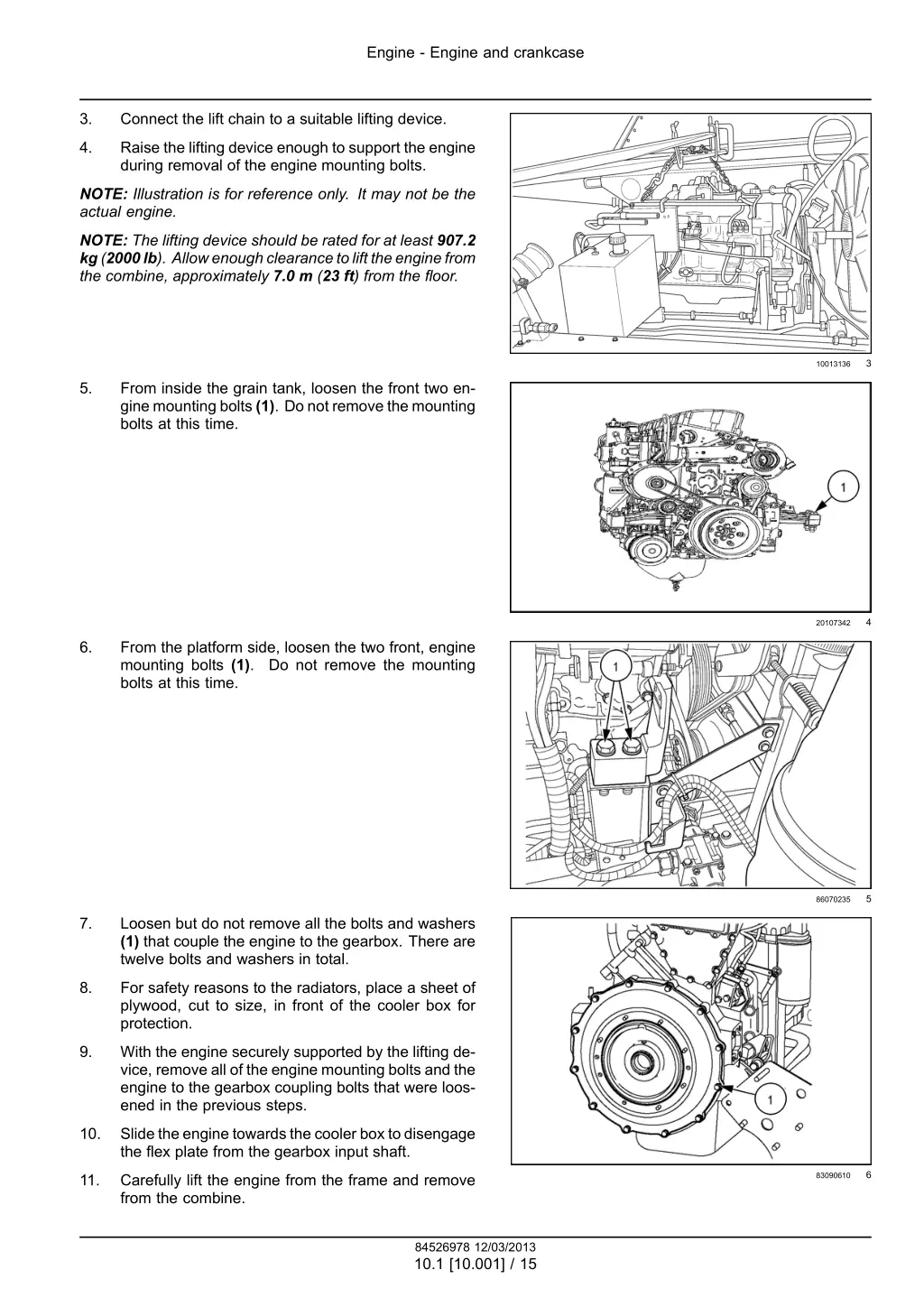 engine engine and crankcase 7