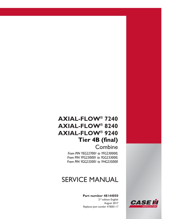 axial flow 7240 axial flow 8240 axial flow 9240