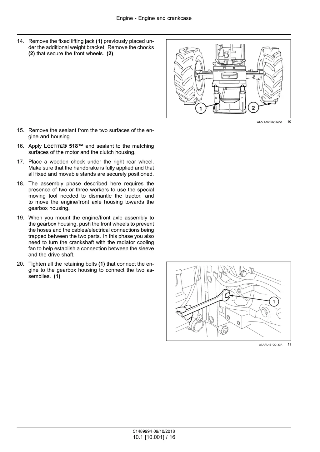 engine engine and crankcase 12