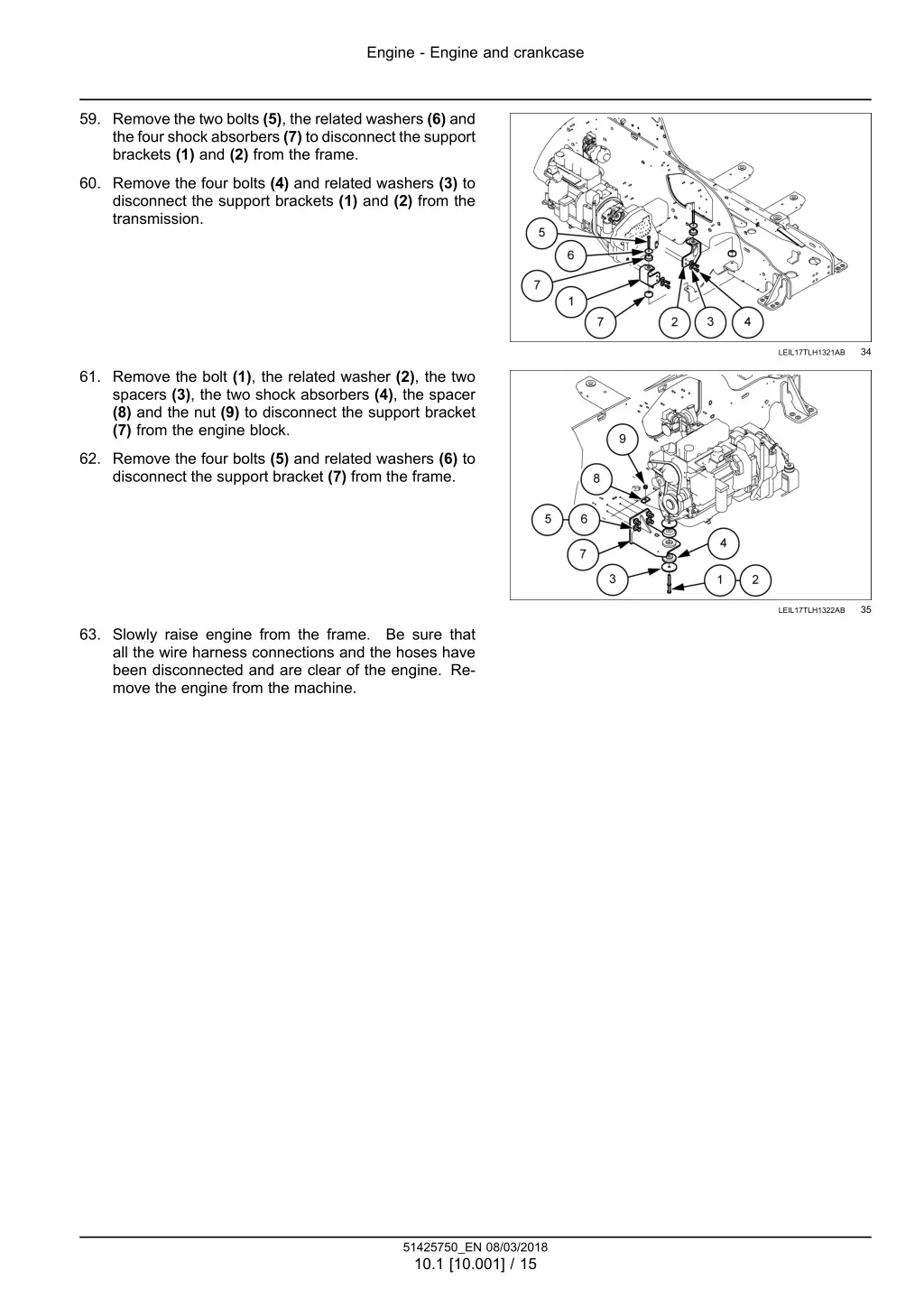 engine engine and crankcase 10
