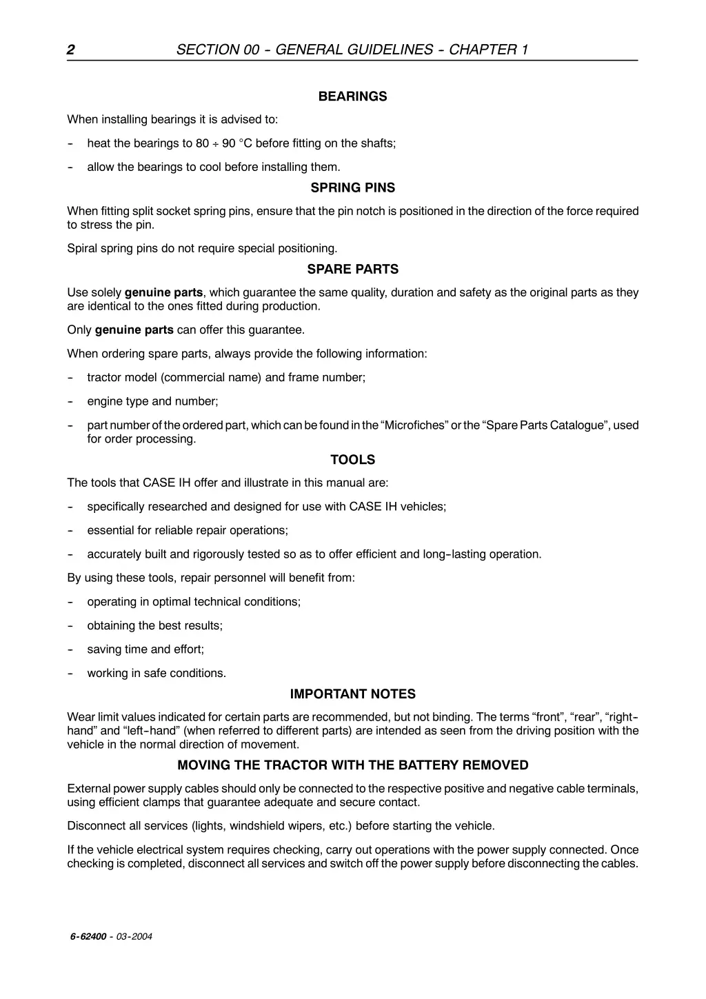 section 00 general guidelines chapter 1 1