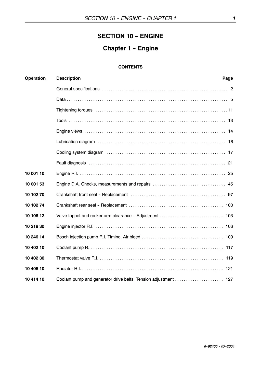 section 10 engine chapter 1