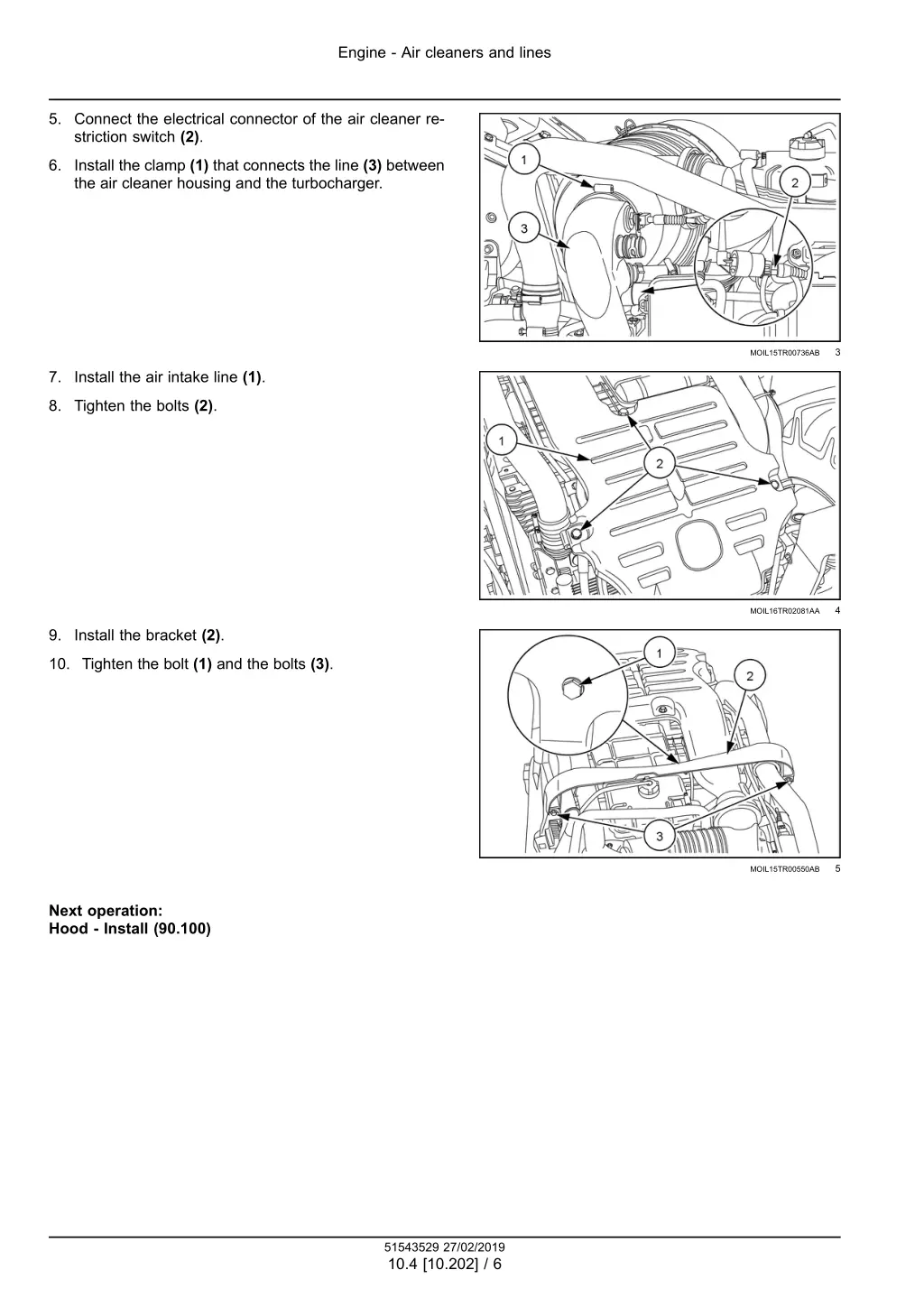 engine air cleaners and lines 3