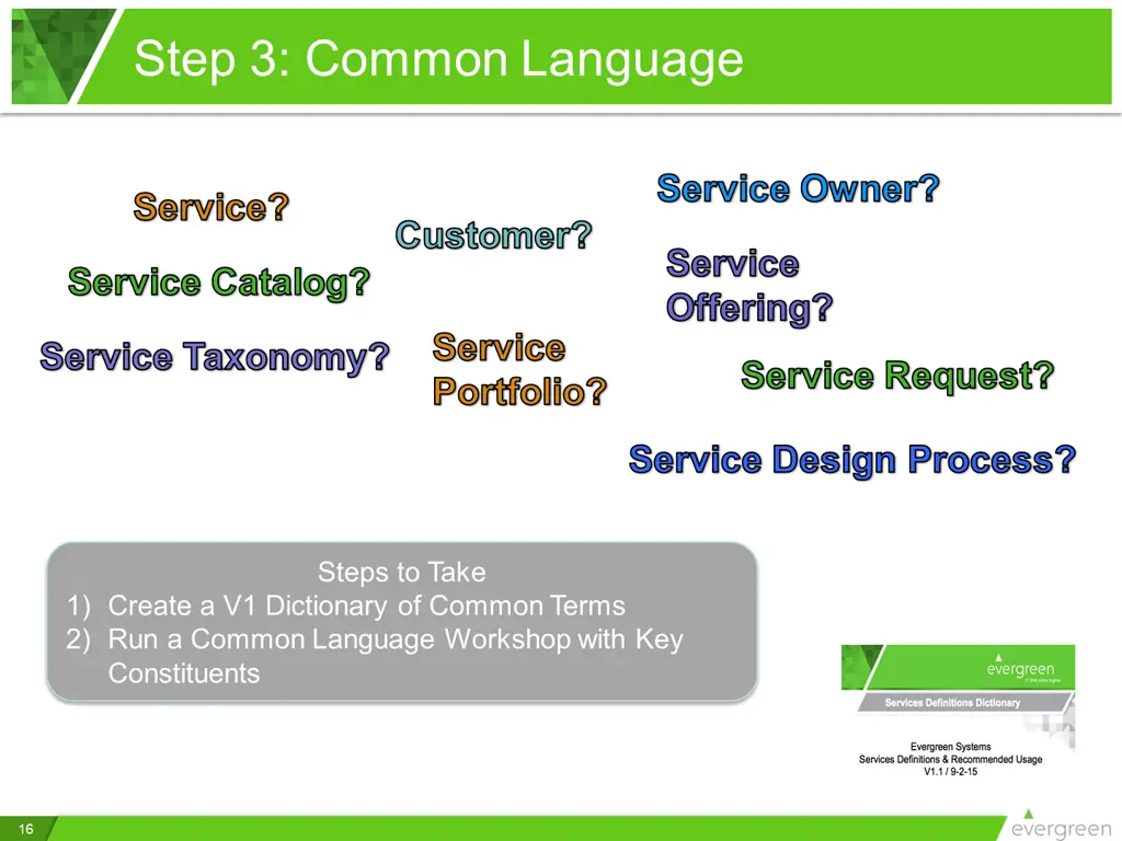 step 3 common language