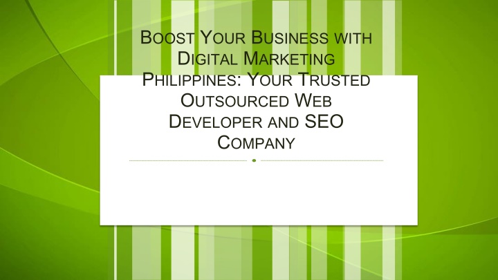 b oost y our b usiness with d igital m arketing