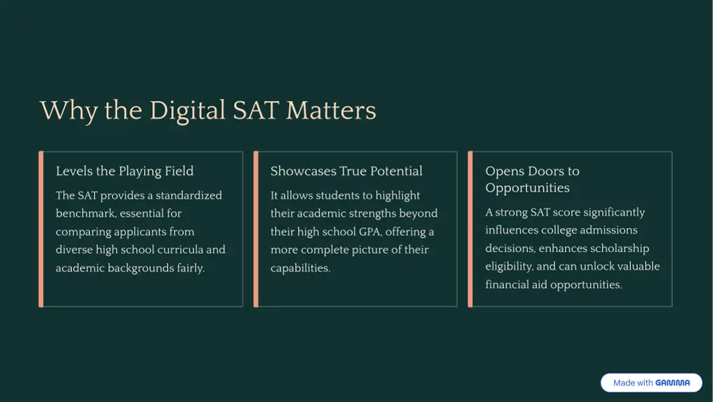 why the digital sat matters