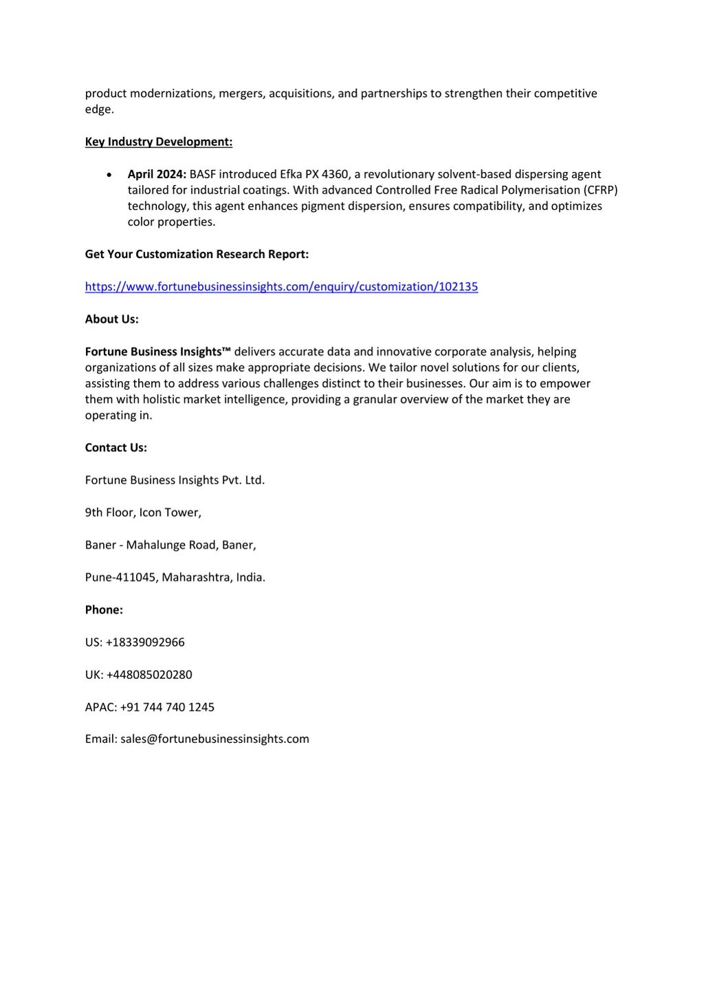 product modernizations mergers acquisitions