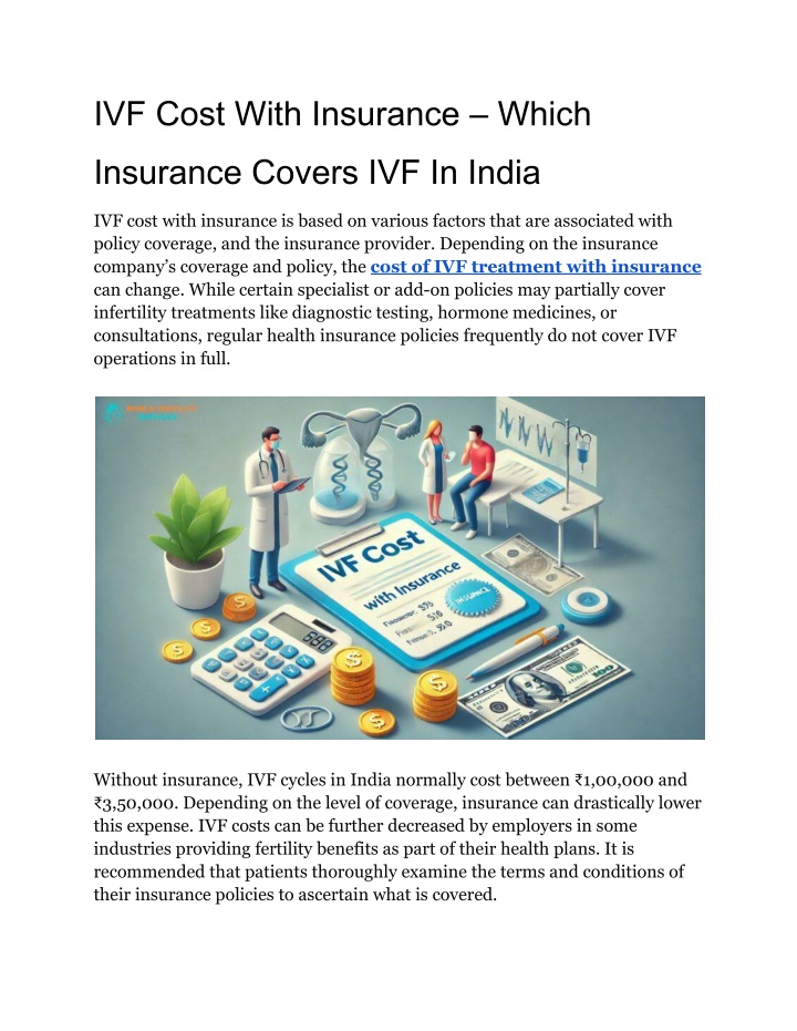 ivf cost with insurance which