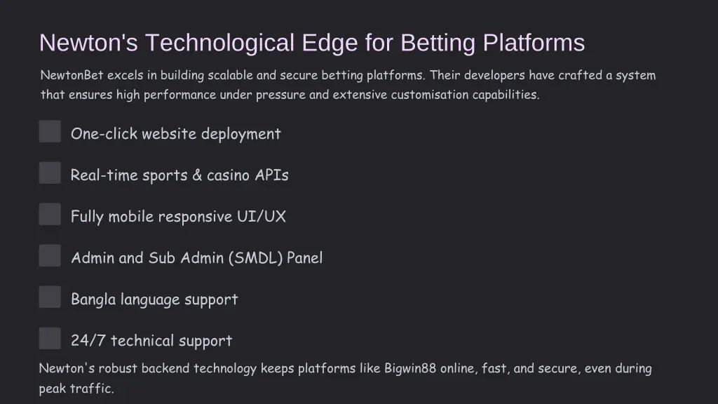 newton s technological edge for betting platforms