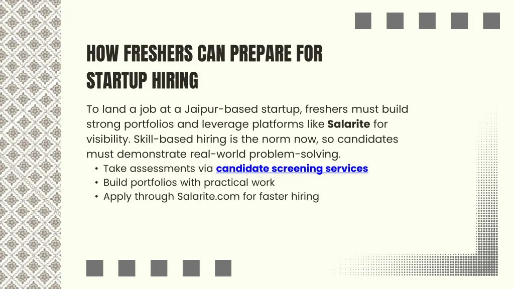how freshers can prepare for startup hiring
